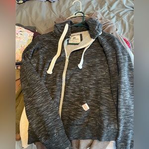 Gray zip up hoodie